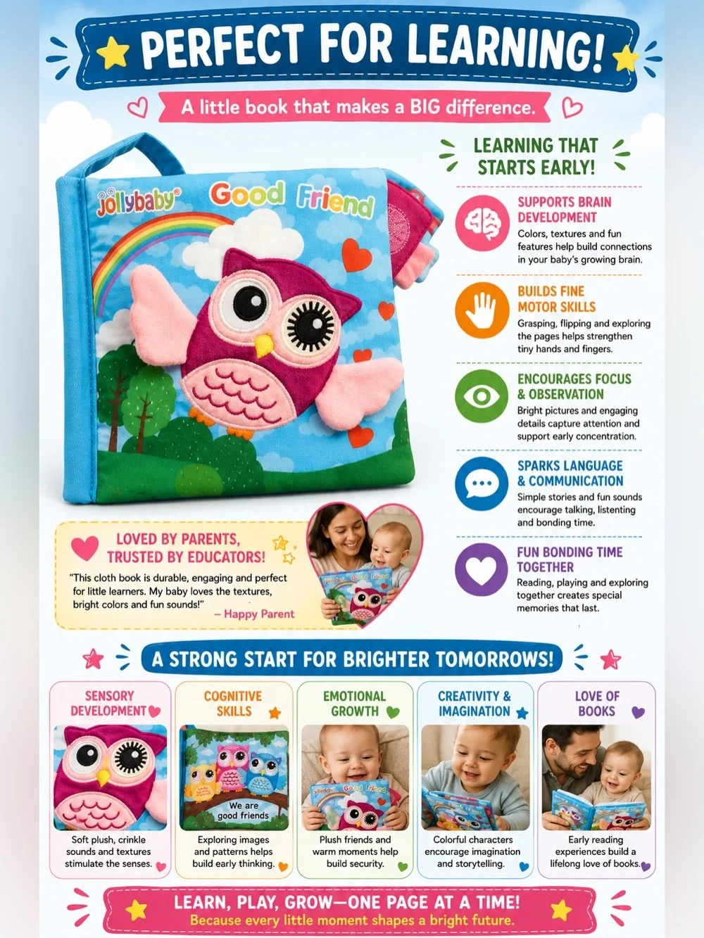 Jolly baby Good friend Cloth Book